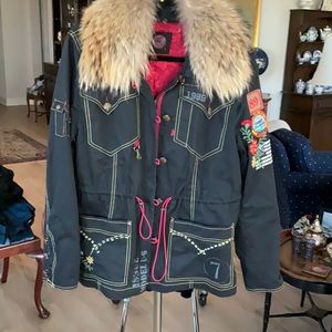 Double D Ranch Embroidered Black Coat